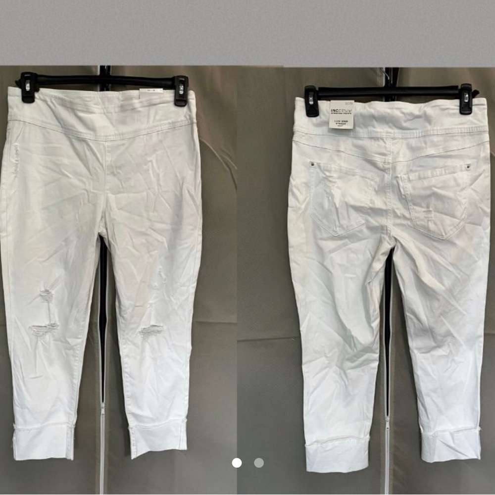 INC Denim High Rise Straight Pull On Size 8/29 cuffed